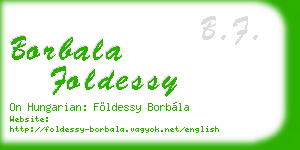 borbala foldessy business card